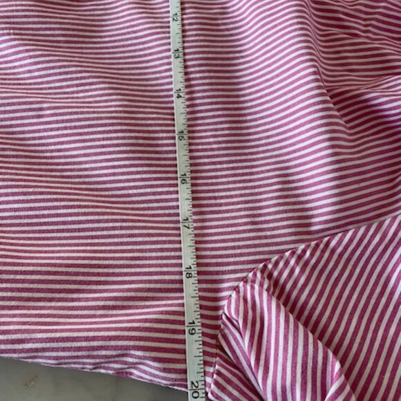 J. CREW Pink White Stripe Button Down Long Sleeve Shirt Mini Dress 8 - Picture 14 of 17